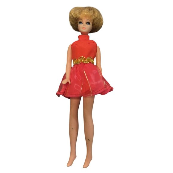 Vintage 70s Topper Dawn Doll w/Red Gold Dress - Picture 2 of 5